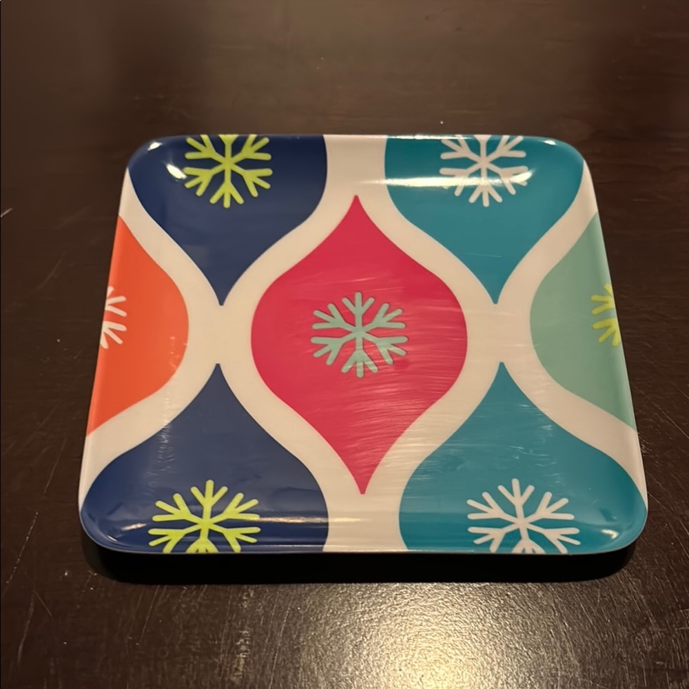 Melanine Melmac Holiday 2011 snack tray small serving plate